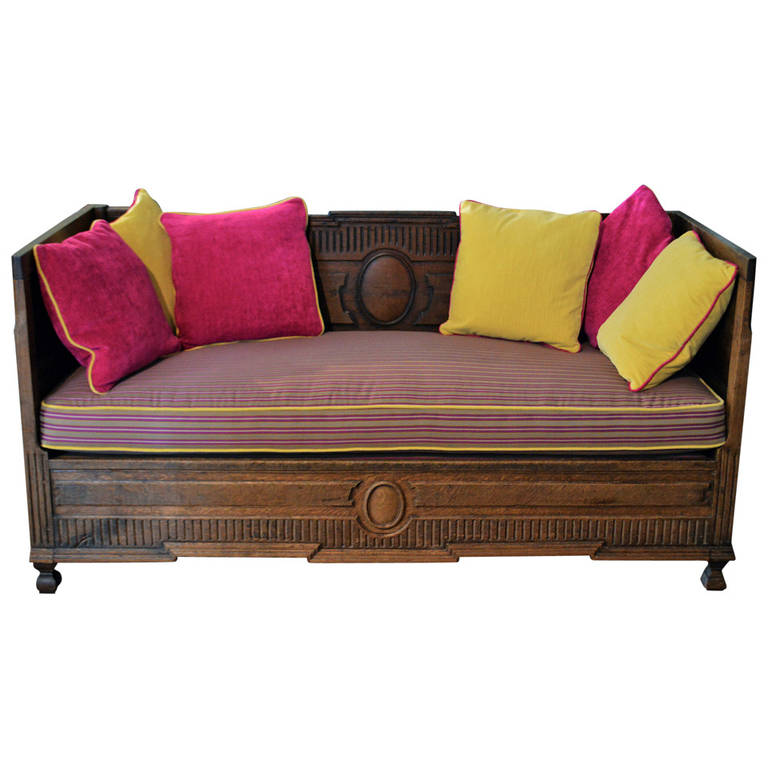 antique sofa, Antique French Sofa in Solid Oak | VANDEUEN