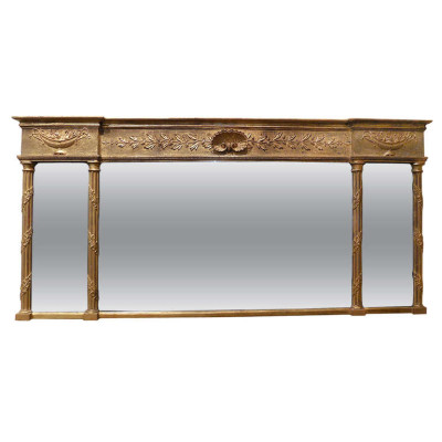 Gilded Trumeau Mirror, Triptych Mirror | VANDEUREN