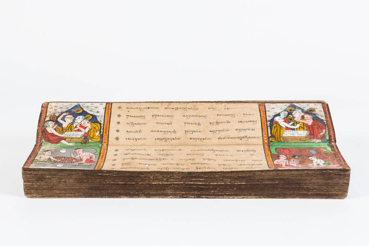 Thai manuscript, antique manuscript | VANDEUREN, Los Angeles CA