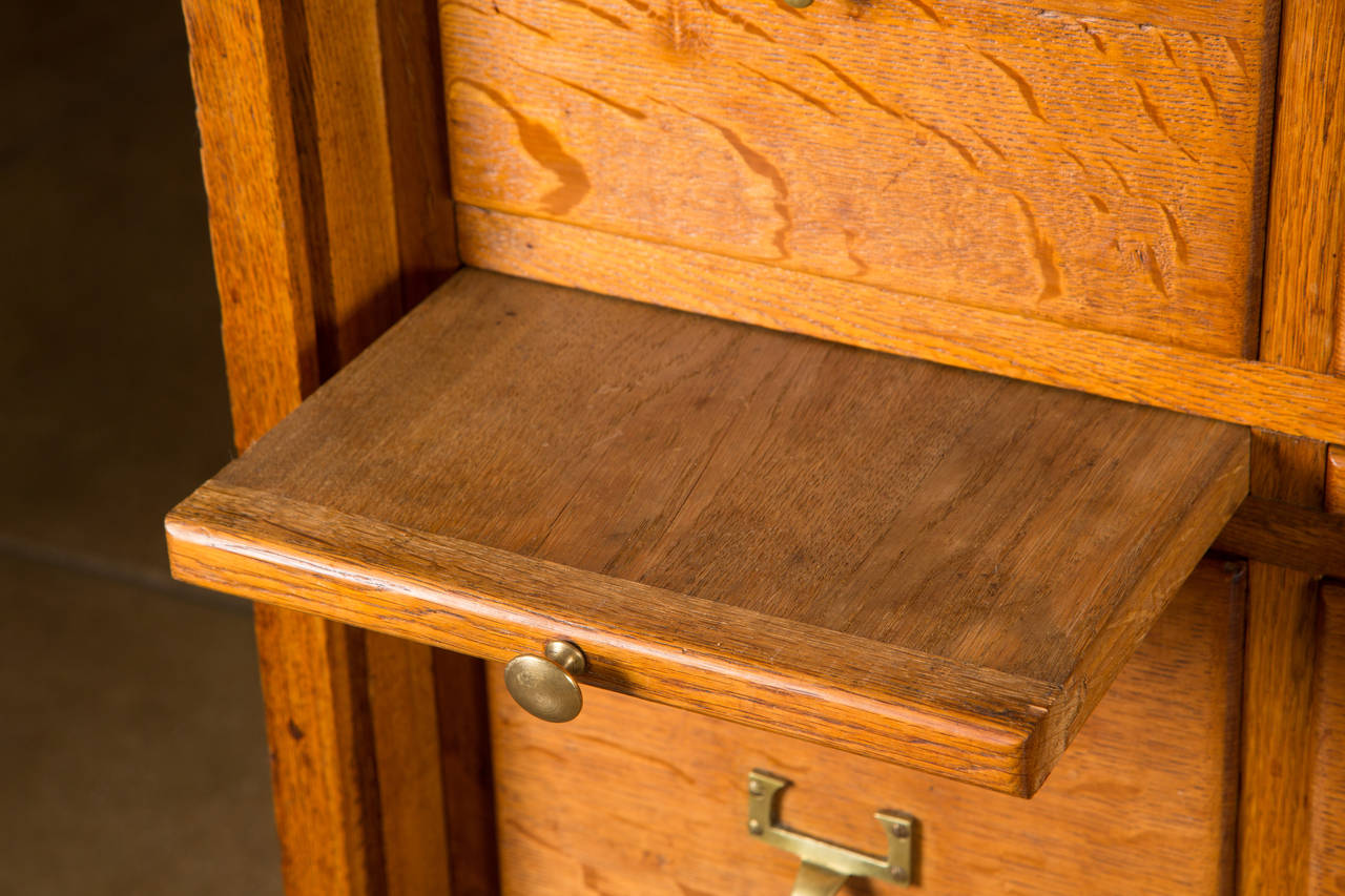 Antique File Cabinet, Roll-up Cabinet in Oak | Vandeuren, Los Angeles CA