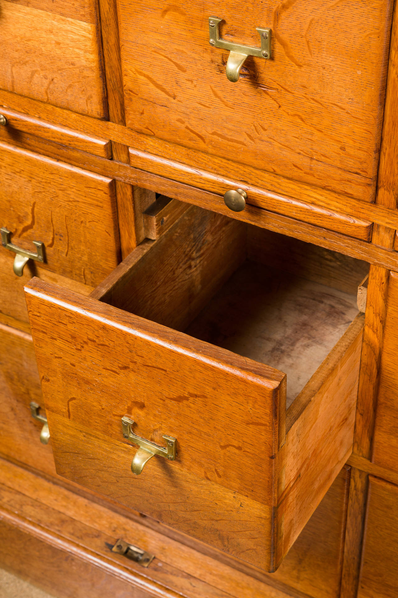 Antique File Cabinet, Roll-up Cabinet in Oak | Vandeuren, Los Angeles CA