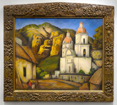 Ramos Martinez, La Iglesia de Texcoco, Private Collection Beverly HIlls