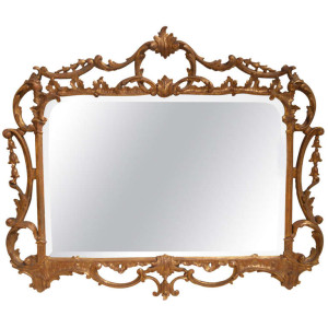 French Antiques : 18th Century French Gilded Mirror : VANDEUREN