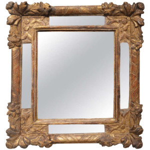 French Antiques : Gilded French Regency Mirror : VANDEUREN