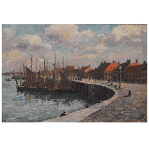 Vandeuren-Antiques-The-Canal-of-Nieuport-oil-on-board